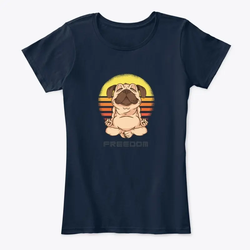 The Freedom Pug Women's Tee