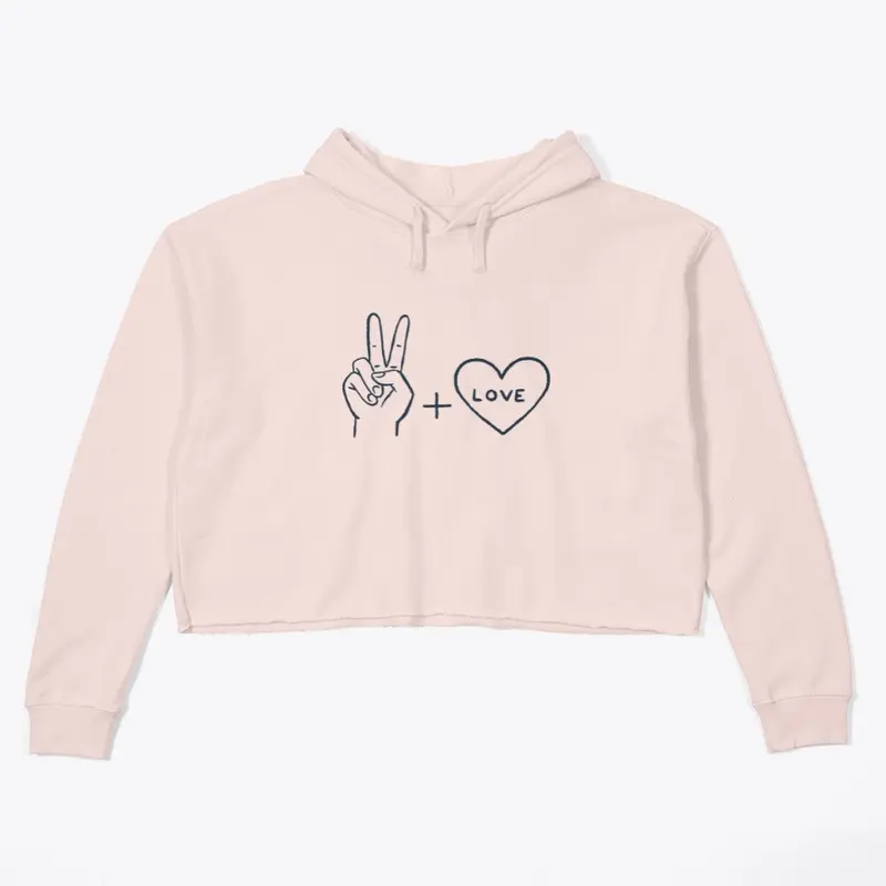 Peace & Love - Freedom Crop Top Hoodie